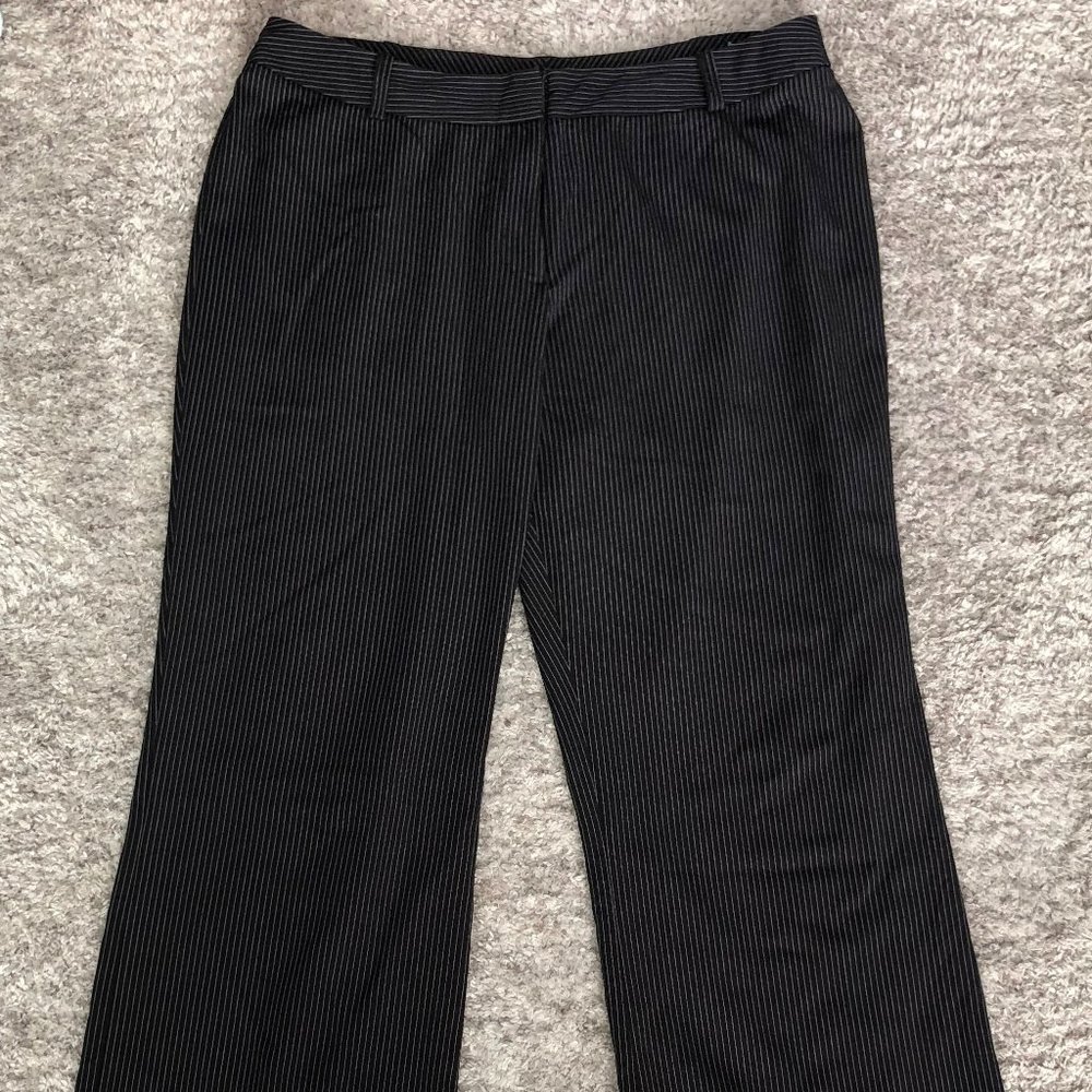 Worthington Curvy Fit Black Pinstripe Toursers